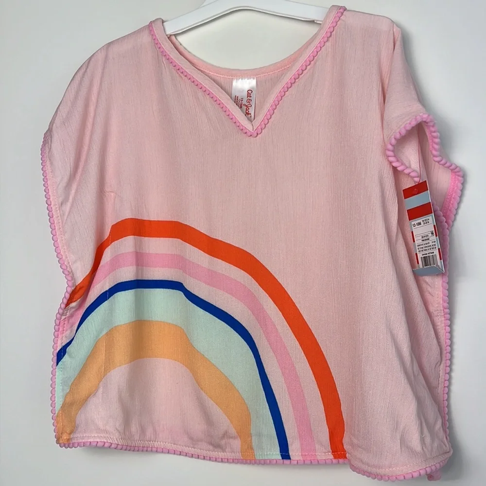 NWT Toddler Girls' Rainbow‎ Cover Up Dress - Cat & Jack™m Rainbow 12-18M